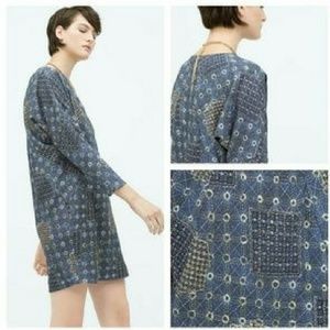 ZARA blue oversize shift dress, size small